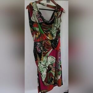 Alfani Sheath Dress Sleeveless Knee Length Size 4 Floral Butterflies